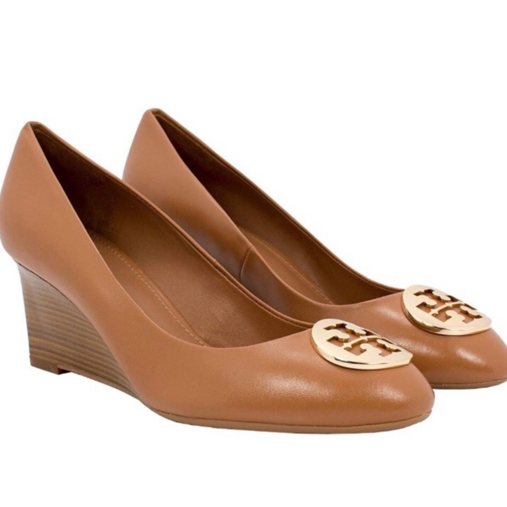 Maroon Tory Burch wedges